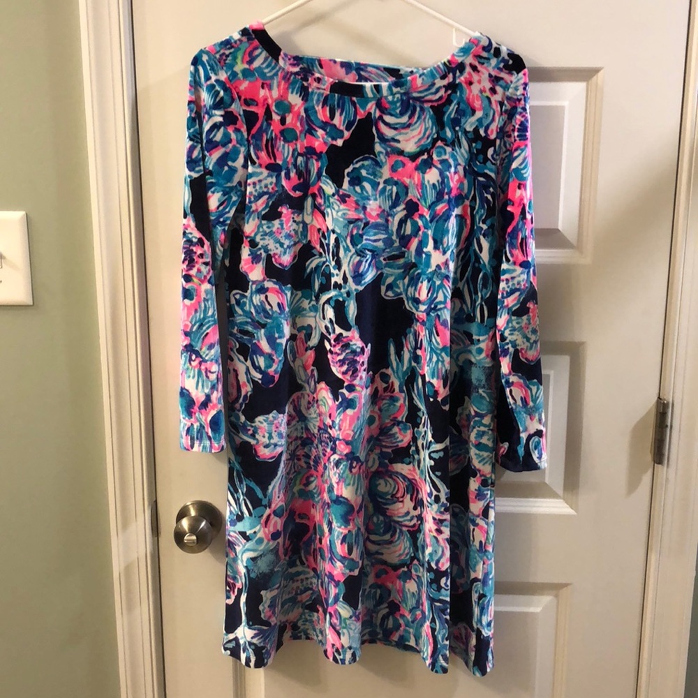 NWT Bright Navy Olive Swing Dress, size S
